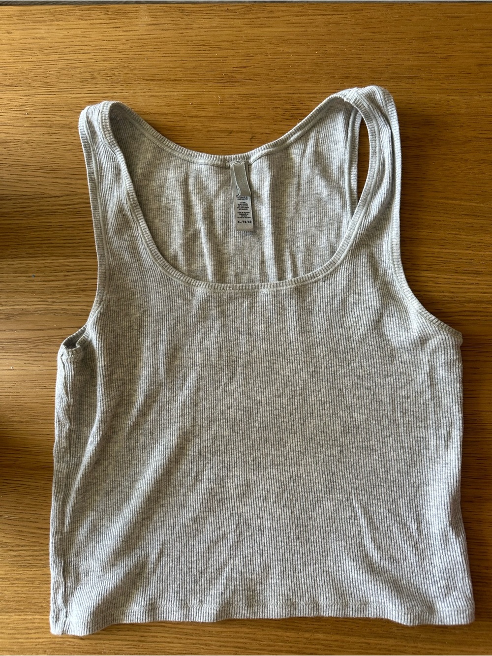 SKIMS cropped Ribbed Tank Top - Light Gray